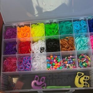 Multicolor Loom Bands and Beads Kit
